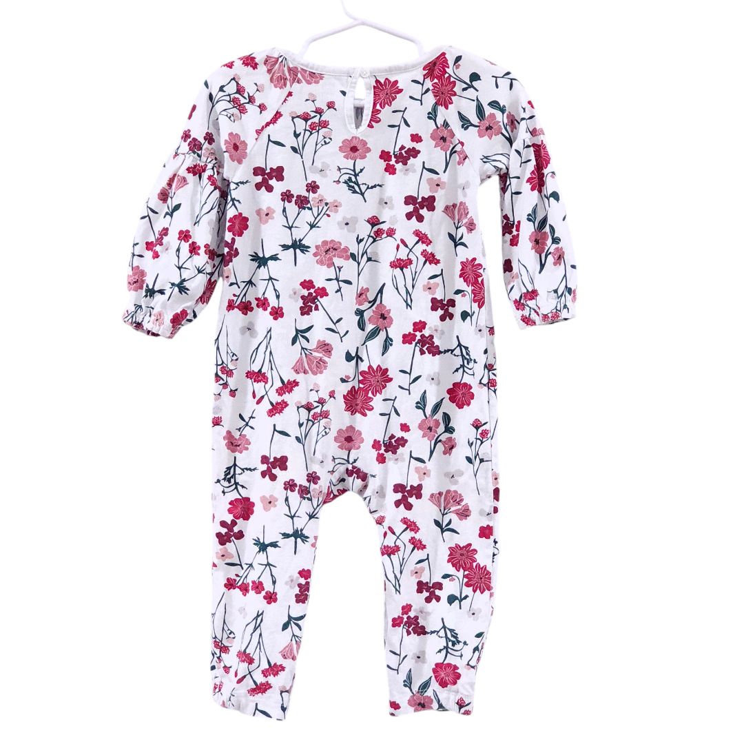 Just One You - White and Red Floral Jumpsuit, 18 m