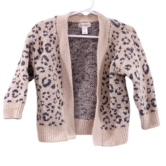 Cat & Jack - Brown Leopard Cardigan, 2T