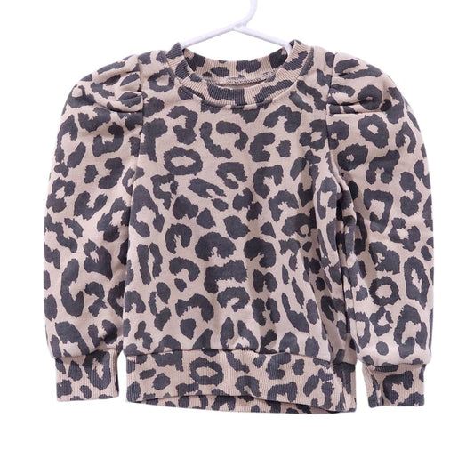 Grayson Mini - Sudadera de manga larga con estampado de leopardo marrón, 18 m