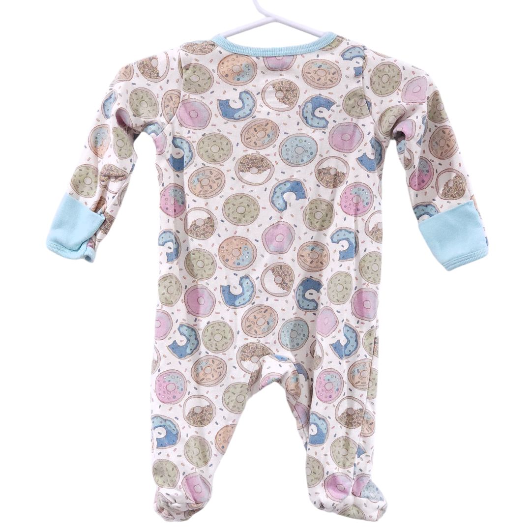 Wonder Nation - Pijama unisex en color beige con forma de donuts, 0-3 meses