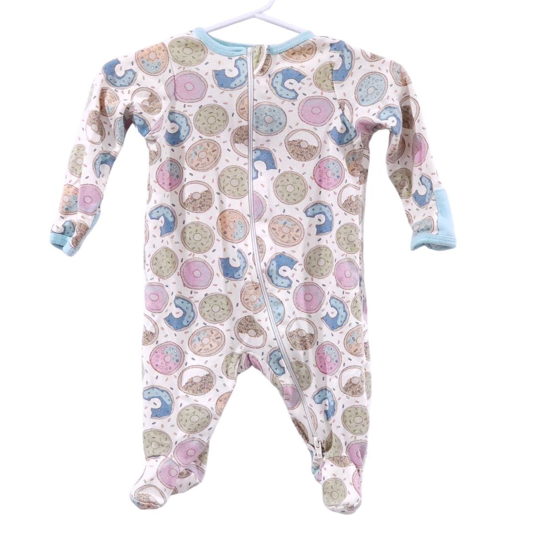 Wonder Nation - Pijama unisex en color beige con forma de donuts, 0-3 meses