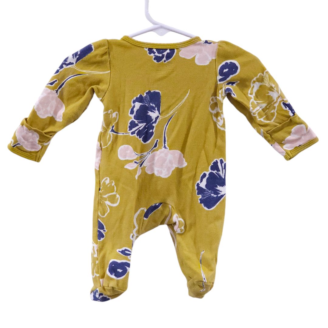 Carter's - Yellow Floral Footed Pajama, Newborn