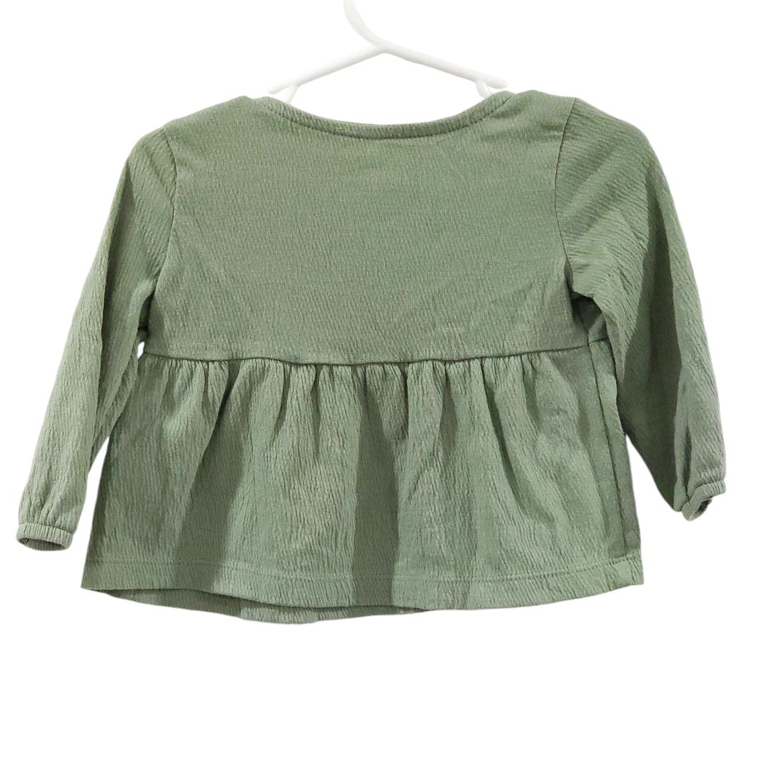 Carter's - Green Long Sleeve Peplum Top, 9 m