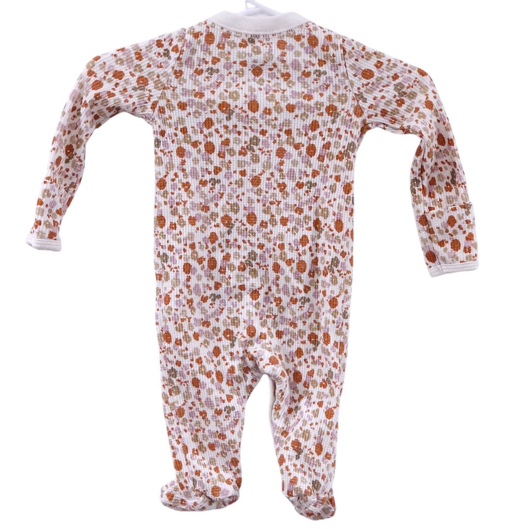 Carter's - White Floral Waffle Knit Pajama, Newborn