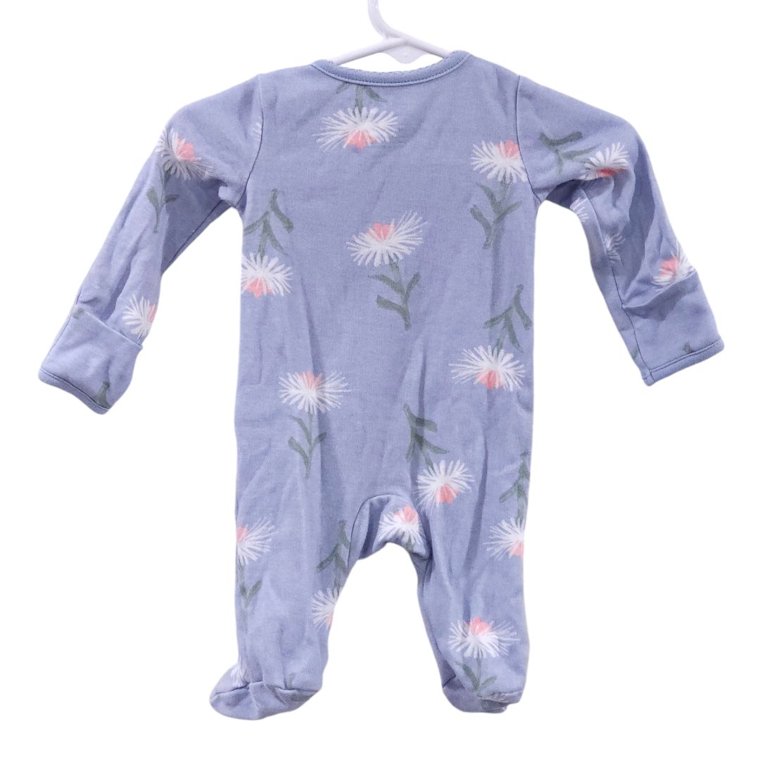 Carter's - Blue Floral Footed Pajama, Newborn