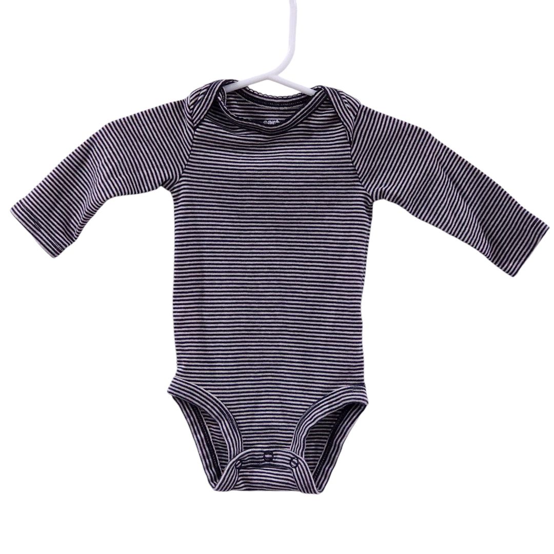 Carter's - Body de manga larga con rayas negras, 3 m