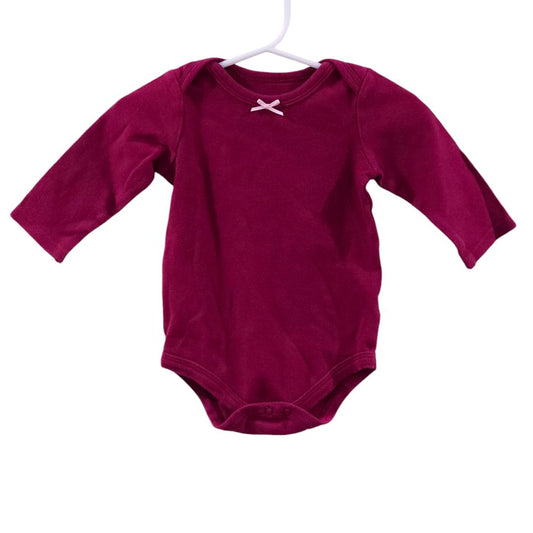 H B - Red Long Sleeve Bodysuit, 6-9 m