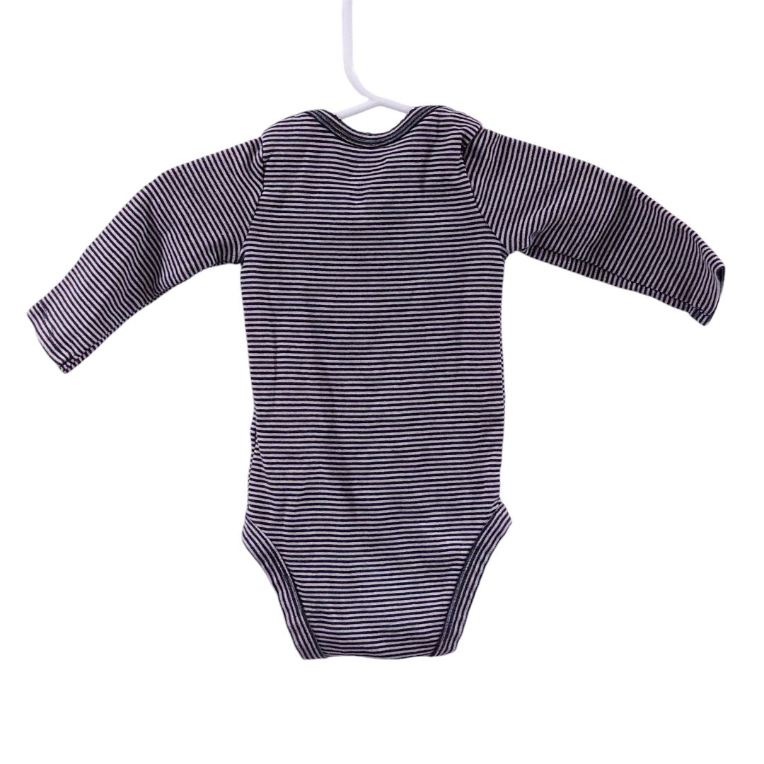 Carter's - Body de manga larga con rayas negras, 3 m