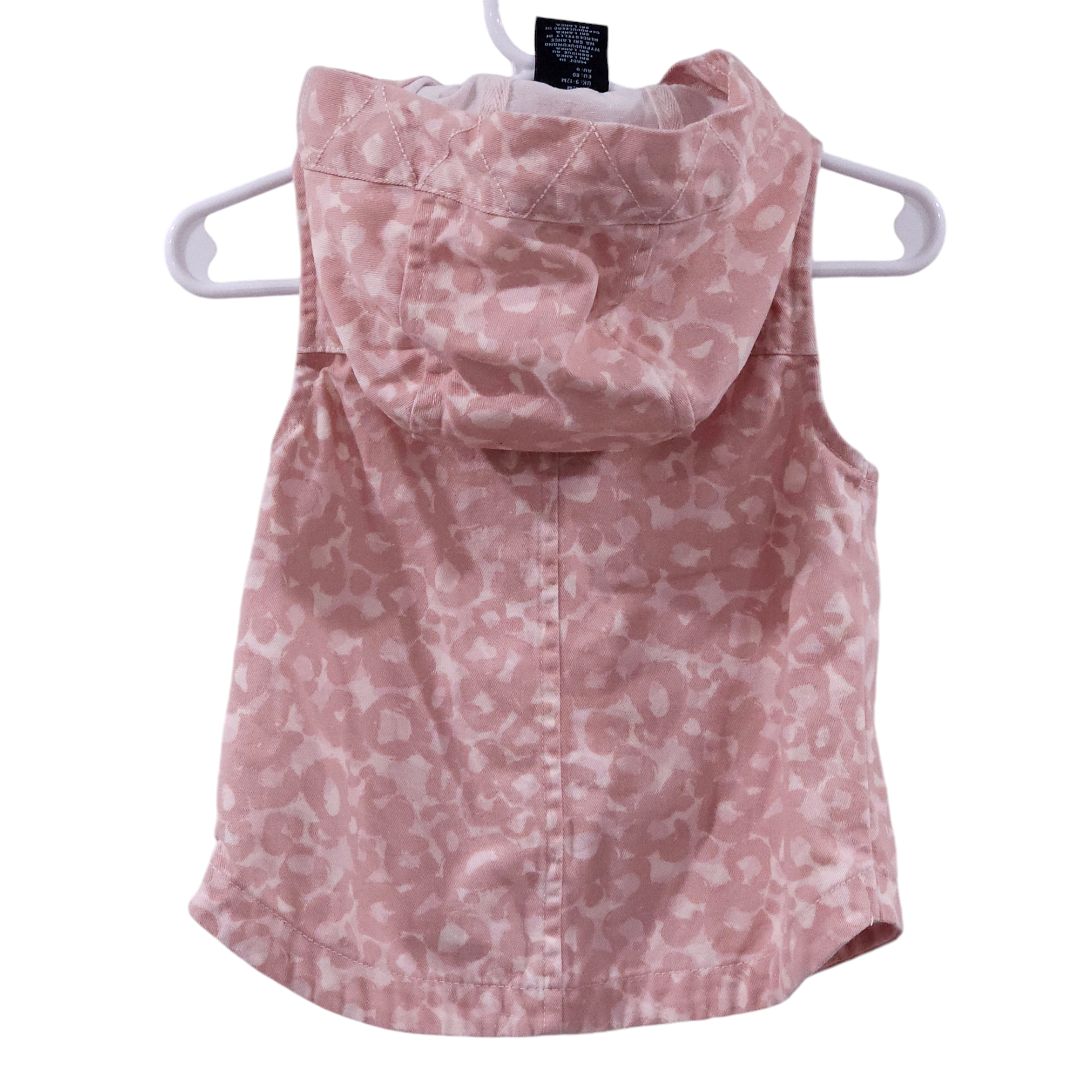 Cynthia Rowley - Chaleco con estampado de leopardo y capucha rosa, 12 m