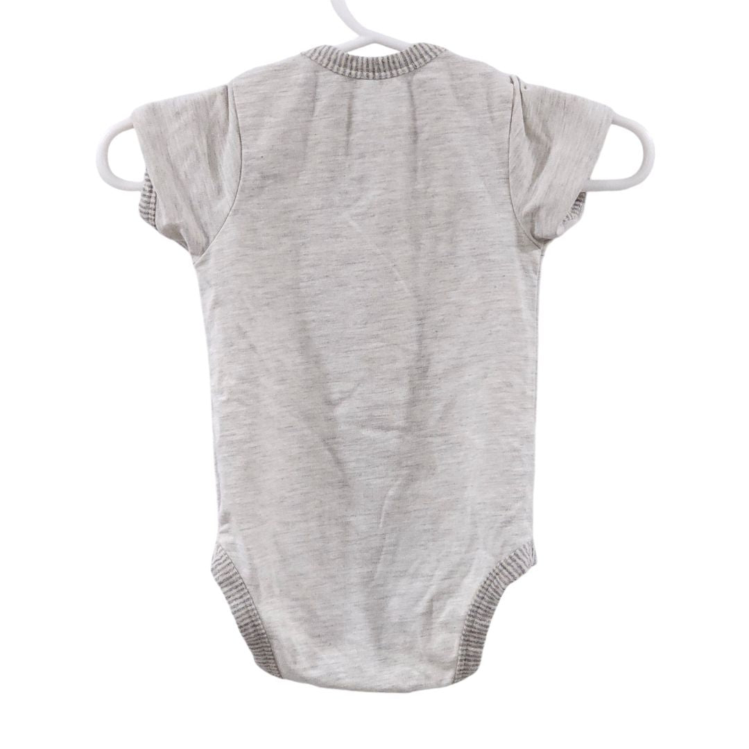 Stephan Baby - Gray "Proof of Miracles" Short Sleeve Bodysuit, 0-3 m