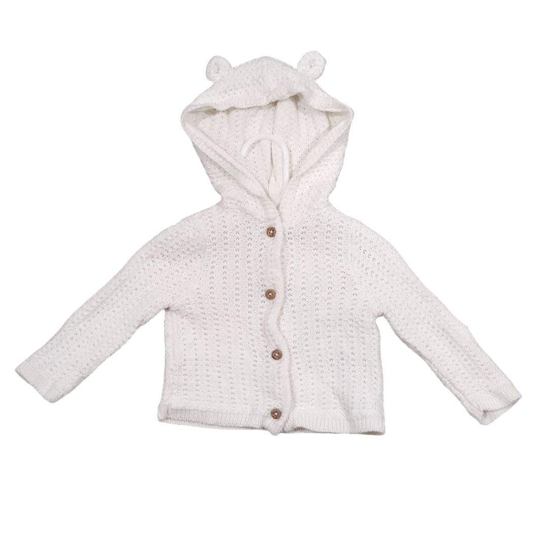 Tommy Bahama - White Knitted Sweater with Hoodie, 0-3 m