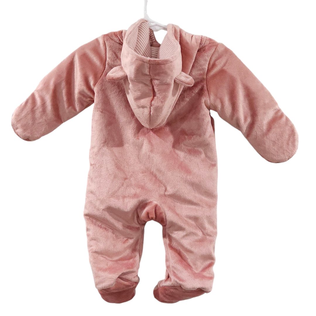 Carter's - Pink Fox Footed with Hoodie Bunting, 3 m