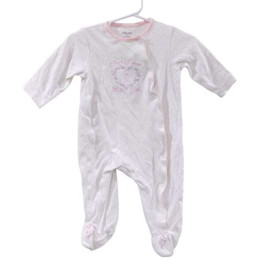 Little Me - Pijama blanco con botones a presión y lunares "Thank Heaven for Little Girls", 6 m