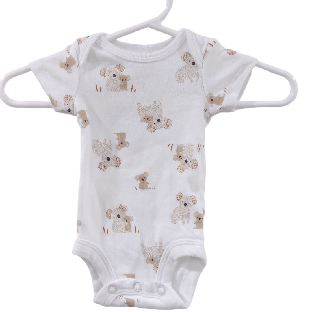 Child of Mine - White 3 Pack Koala Bodysuits, Preemie