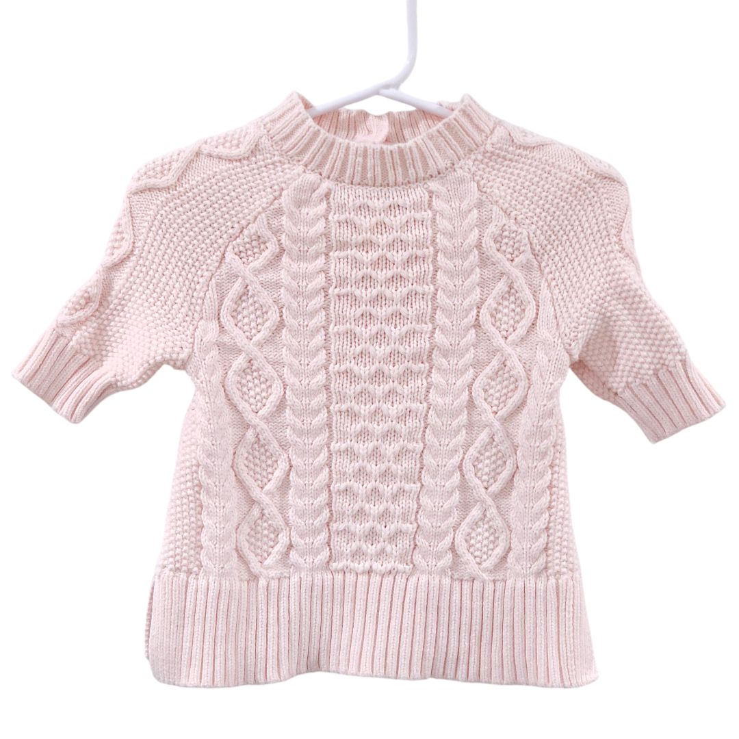 Baby Gap - Pink Cable Knit Sweater Top, 0-3 m