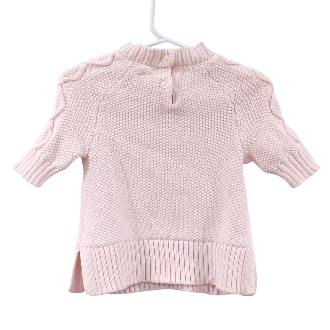 Suéter de punto trenzado rosa Baby Gap, 0-3 meses