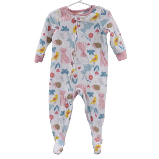 Carter's - White Animals Fleece Footed Pajama, 18 m