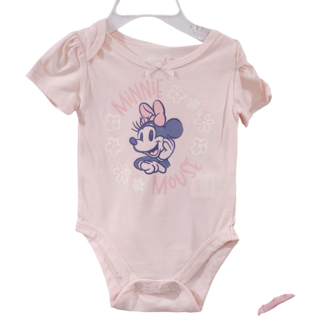 Disney - Conjunto de tres piezas de Minnie Mouse en color rosa, de 3 a 6 meses