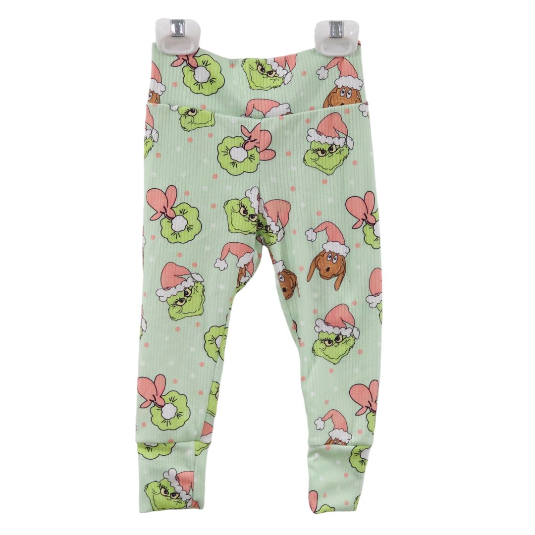 Pijama de dos piezas verde de El Grinch, 18 m