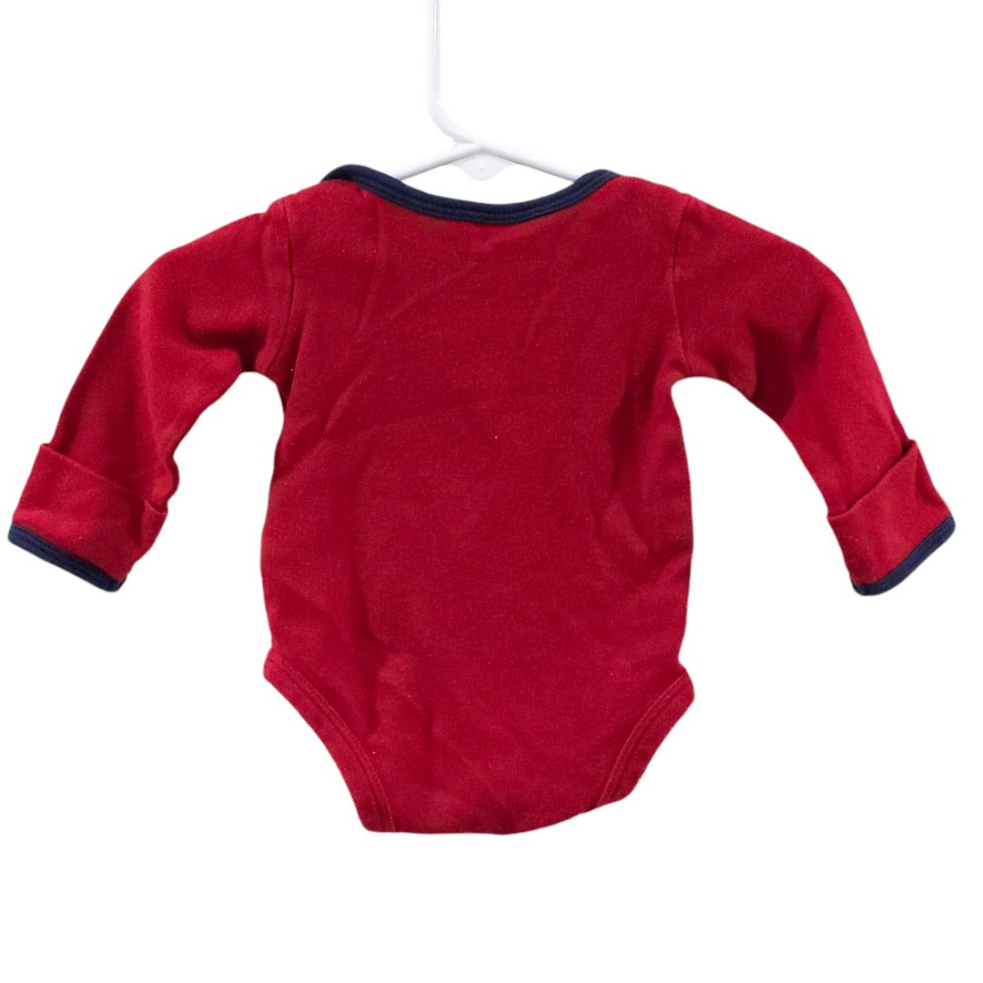 Carter's - Red "I Might Be Little But I'm Tough" Long Sleeve Bodysuit, Newborn