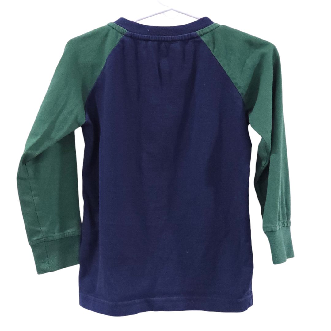 Sophie y Sam - Camisa de manga larga Henley verde, 2T