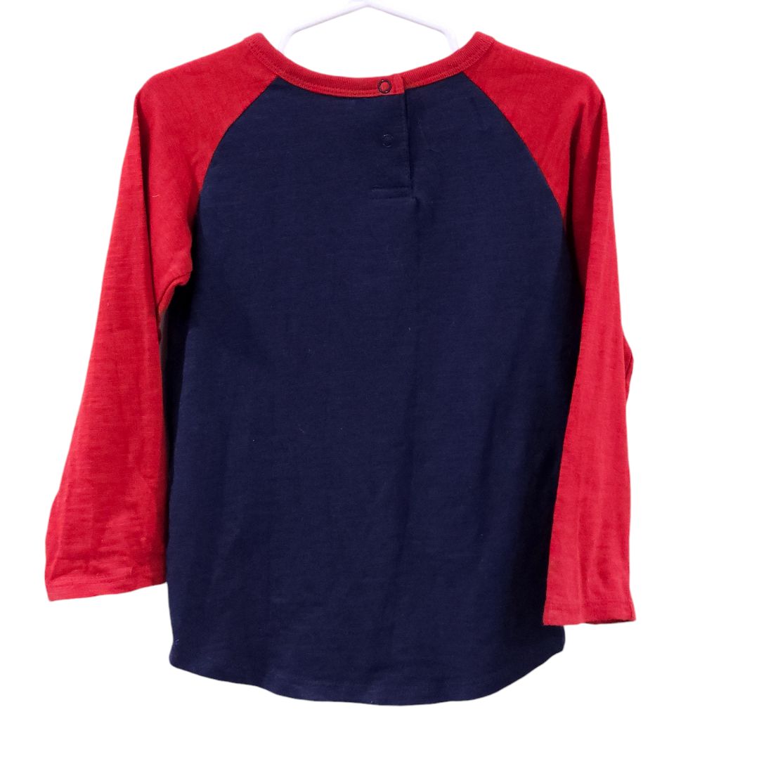 Mud Pie - Red Christmas Tree Truck Raglan Shirt, 5T