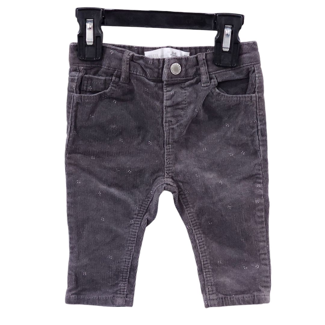 Zara - Gray Corduroy Pants, 3-6 m