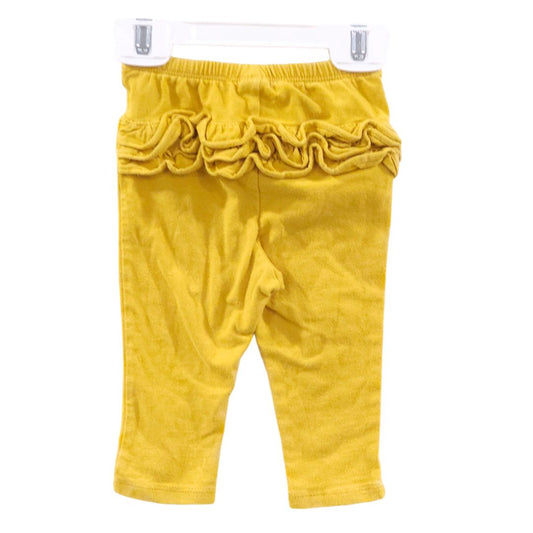 Old Navy - Yellow Ruffle Stretch Leggings, 6-12 m