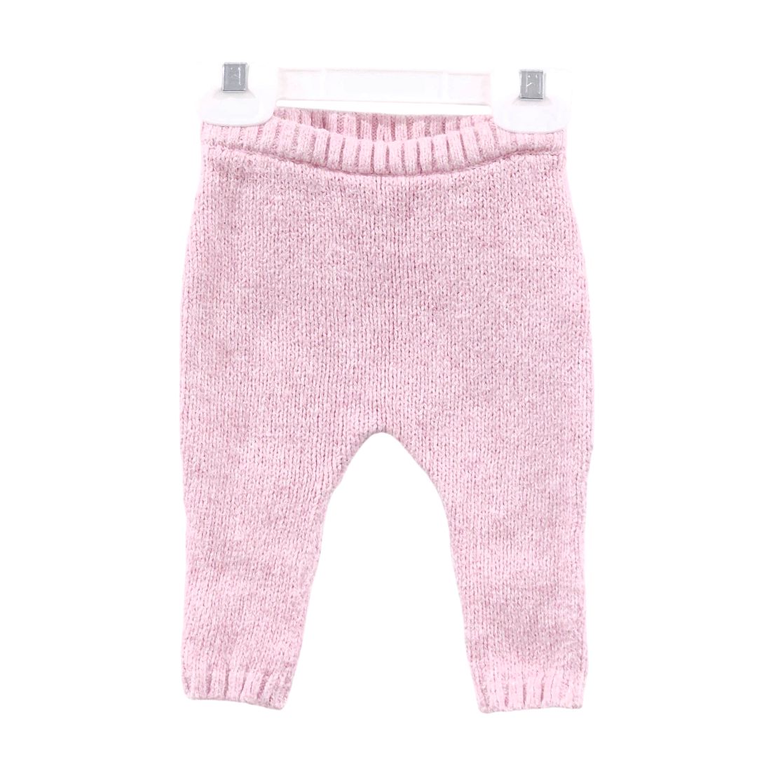 Old Navy - Conjunto de suéter y pantalón de punto bordado en color rosa, 3-6 meses