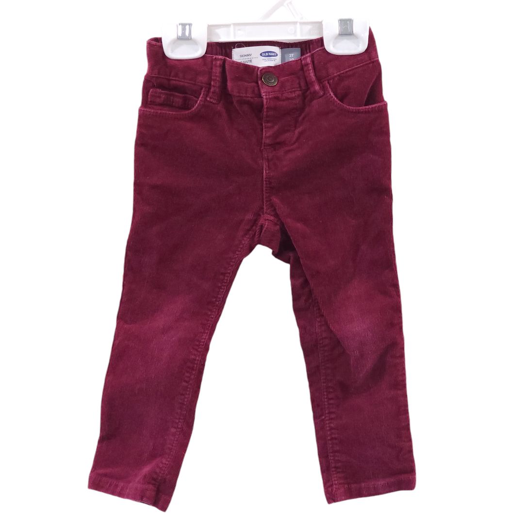 Old Navy - Red Corduroy Skinny Pants, 2T