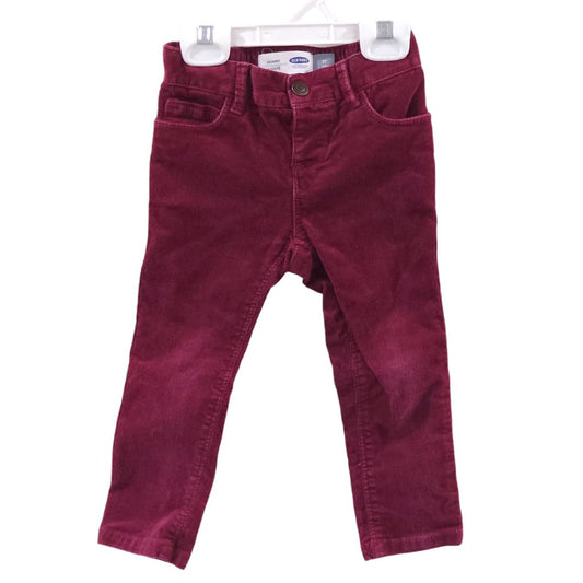 Pantalones pitillo de pana roja de Old Navy, 2T