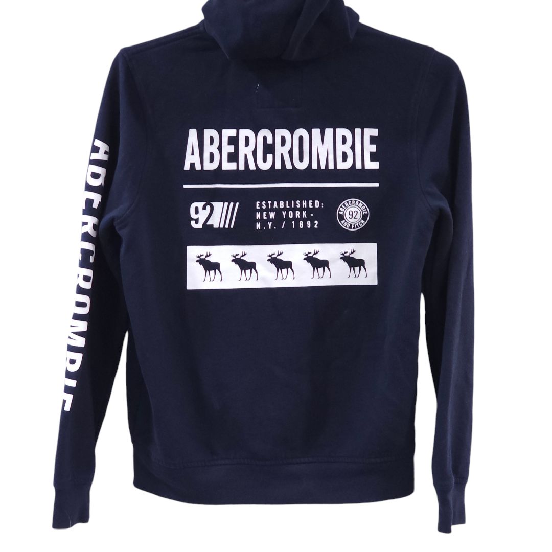 Abercrombie Kids - Chaqueta azul con cremallera y capucha, 11/12