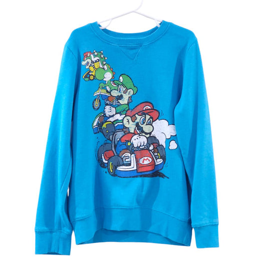 Jumping Beans - Blue Mario Kart Fleece Sweatshirt, 8