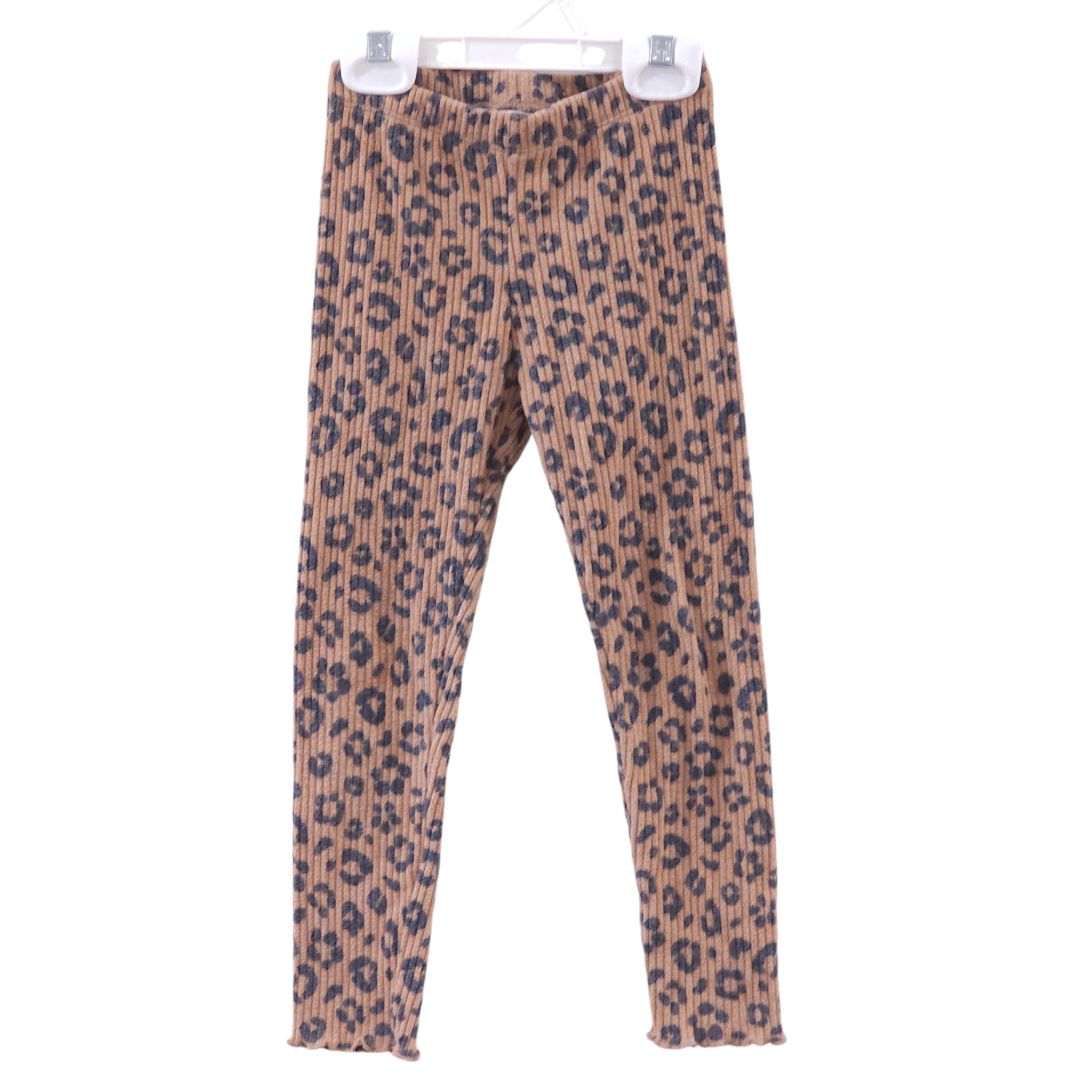 Cat & Jack - Brown Leopard Animal Print Ribbed Long Sleeve Top and Pants Set, 4T