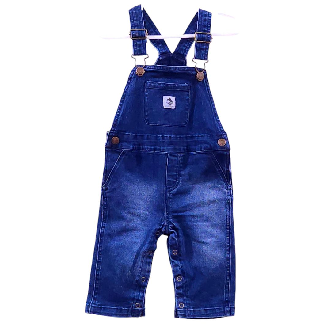 Ocean Coast - Blue Long Sleeve Shirt and Overall with Snaps Set, 12 m