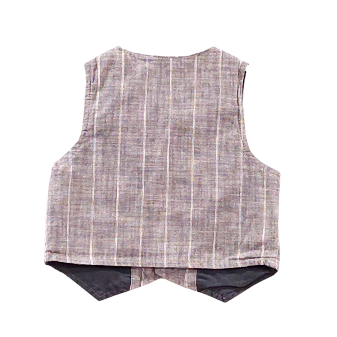 Genuine Kids - Gray Stripes Suit Vest, 12 m