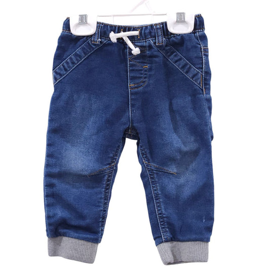 Cat & Jack - Blue Stretchy Skinny Drawstring Jeans, 6-9 m