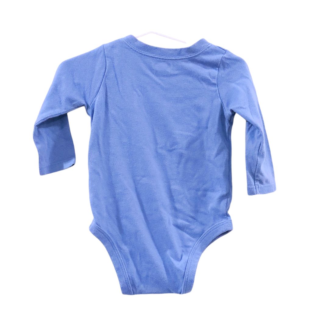 Garanimals - Blue "Super Chill" Long Sleeve Bodysuit, 12 m