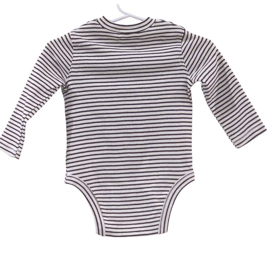 Old Navy - Black Stripes Cotton Long Sleeve Bodysuit and Pants Set - New with Tag, 6-9 m