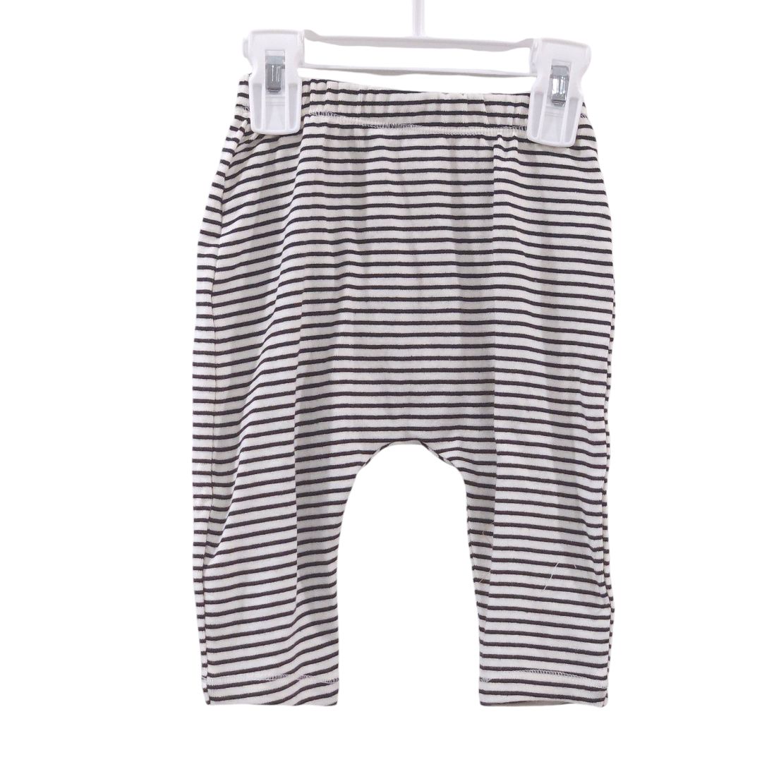 Old Navy - Black Stripes Cotton Long Sleeve Bodysuit and Pants Set - New with Tag, 6-9 m