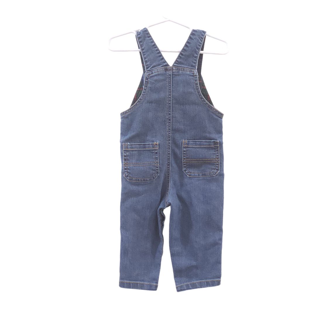 Carter's - Blue "Cool Kid Crew" Denim Overall, 12 m