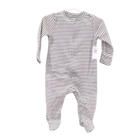 Old Navy - Black Stripes Cotton Zip-up Pajama - New with Tag, 6-9 m