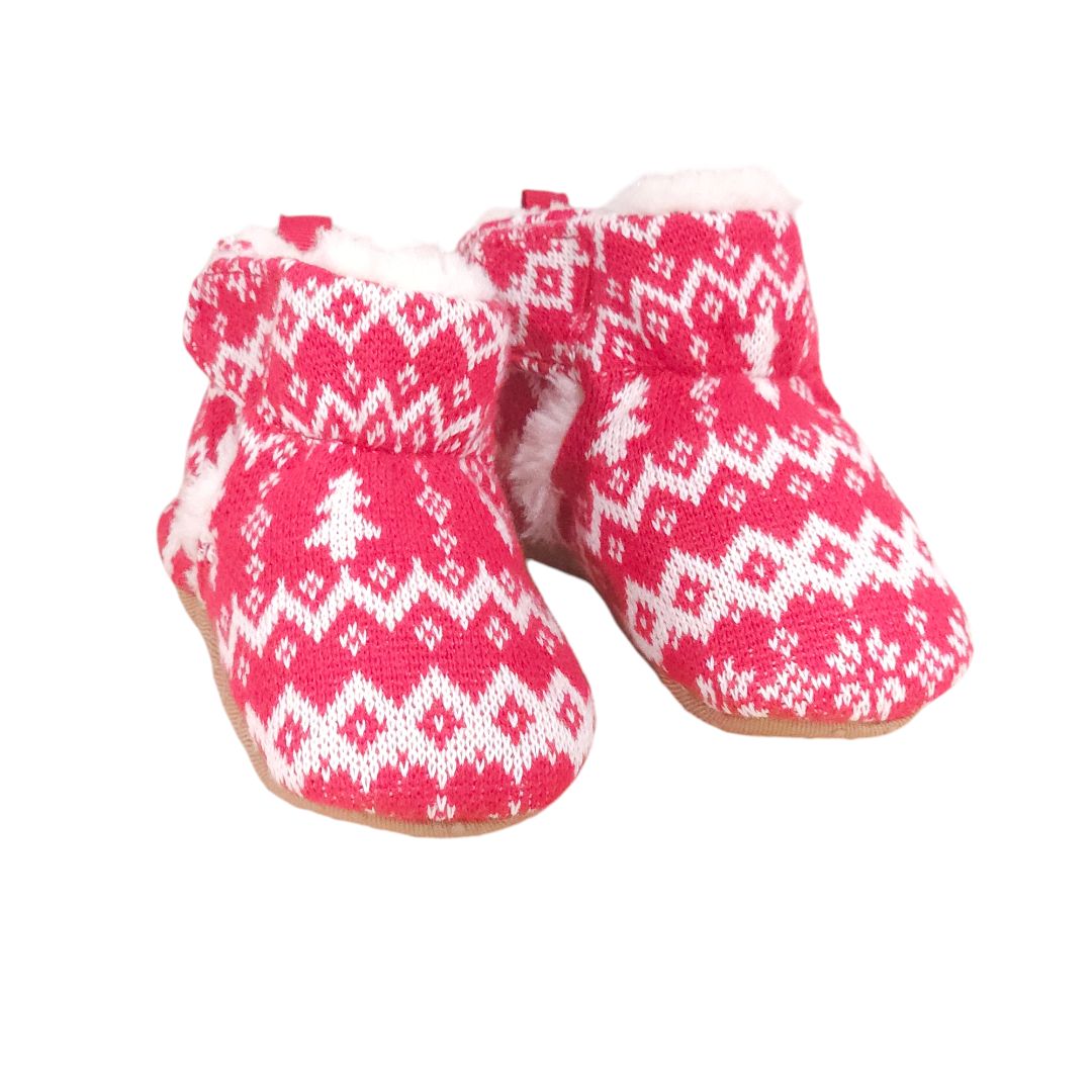 Old Navy - Red Fleece-lined Christmas Bootie - New with tag, 6-12 m