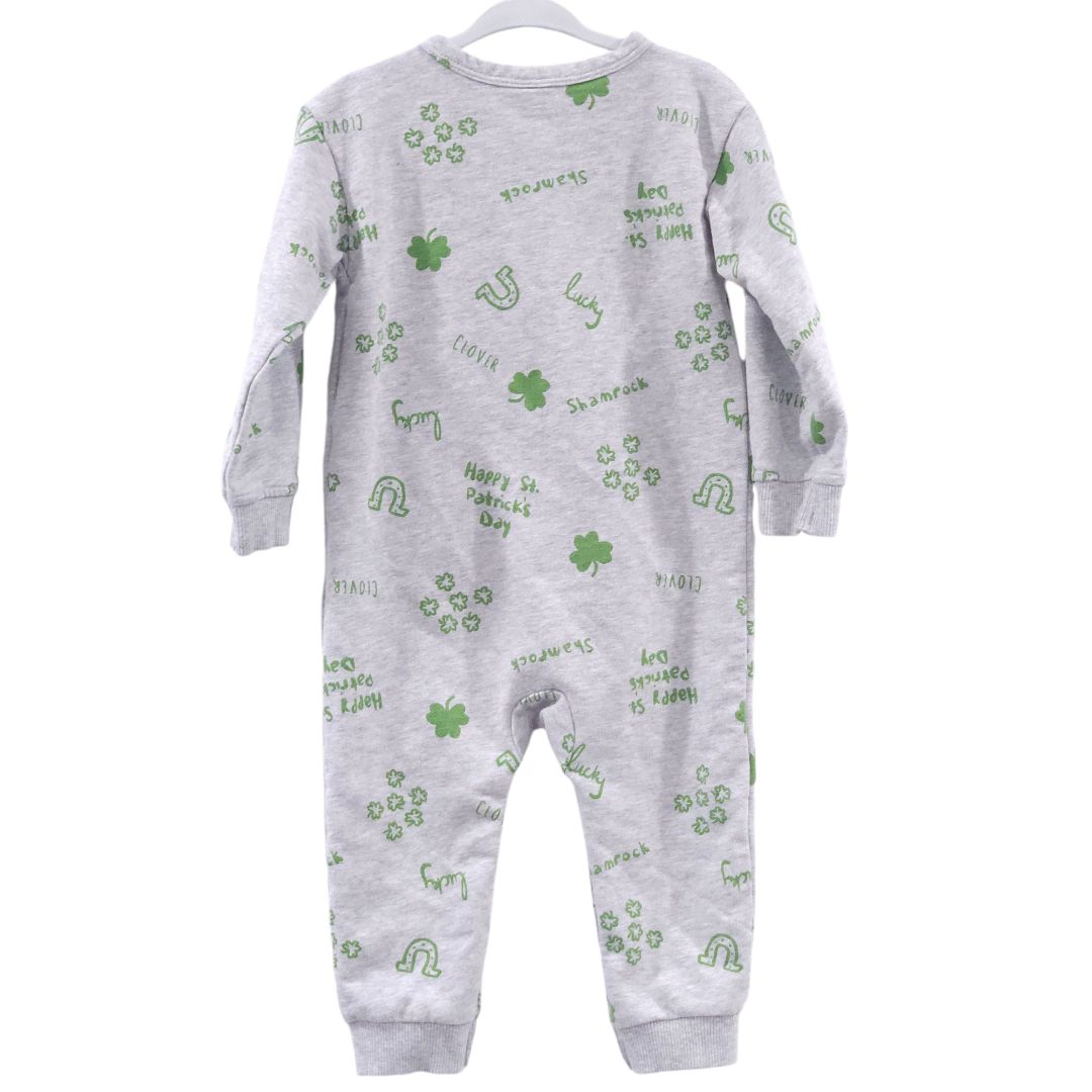 Carter's - Gray St Patrick's Day Long Sleeve Jumpsuit, 18 m