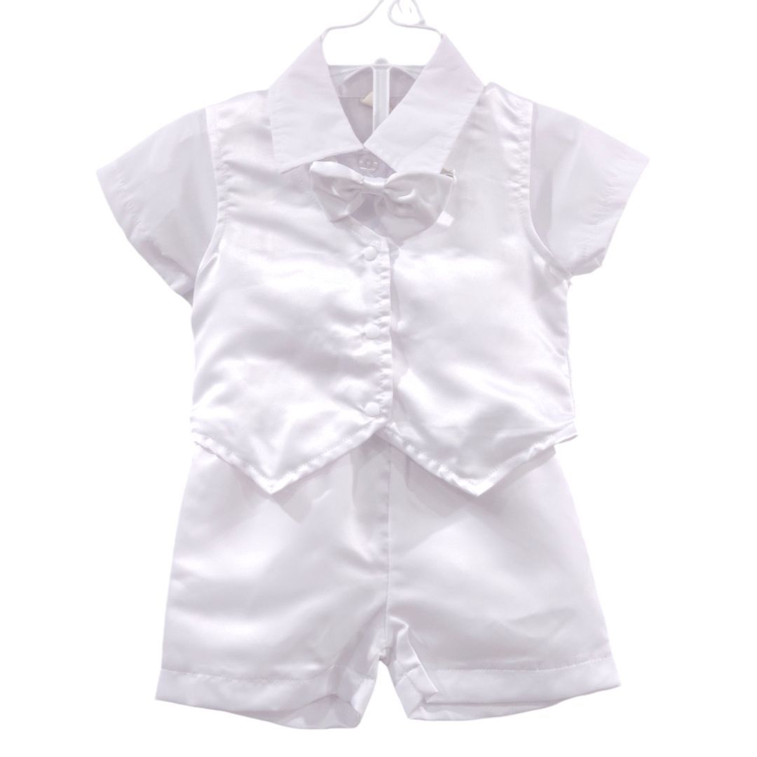 White 4 Piece Baptism Christening Outfit, 6-12 m