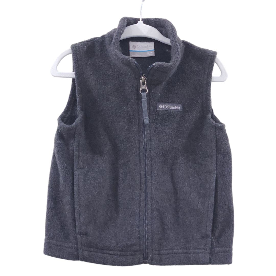 Columbia - Gray Fleece Zip-up Vest, 18 m