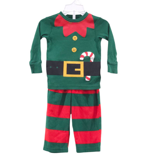 Carter's - Green 2 Piece Elf Shirt and Pants Pajama, 12 m