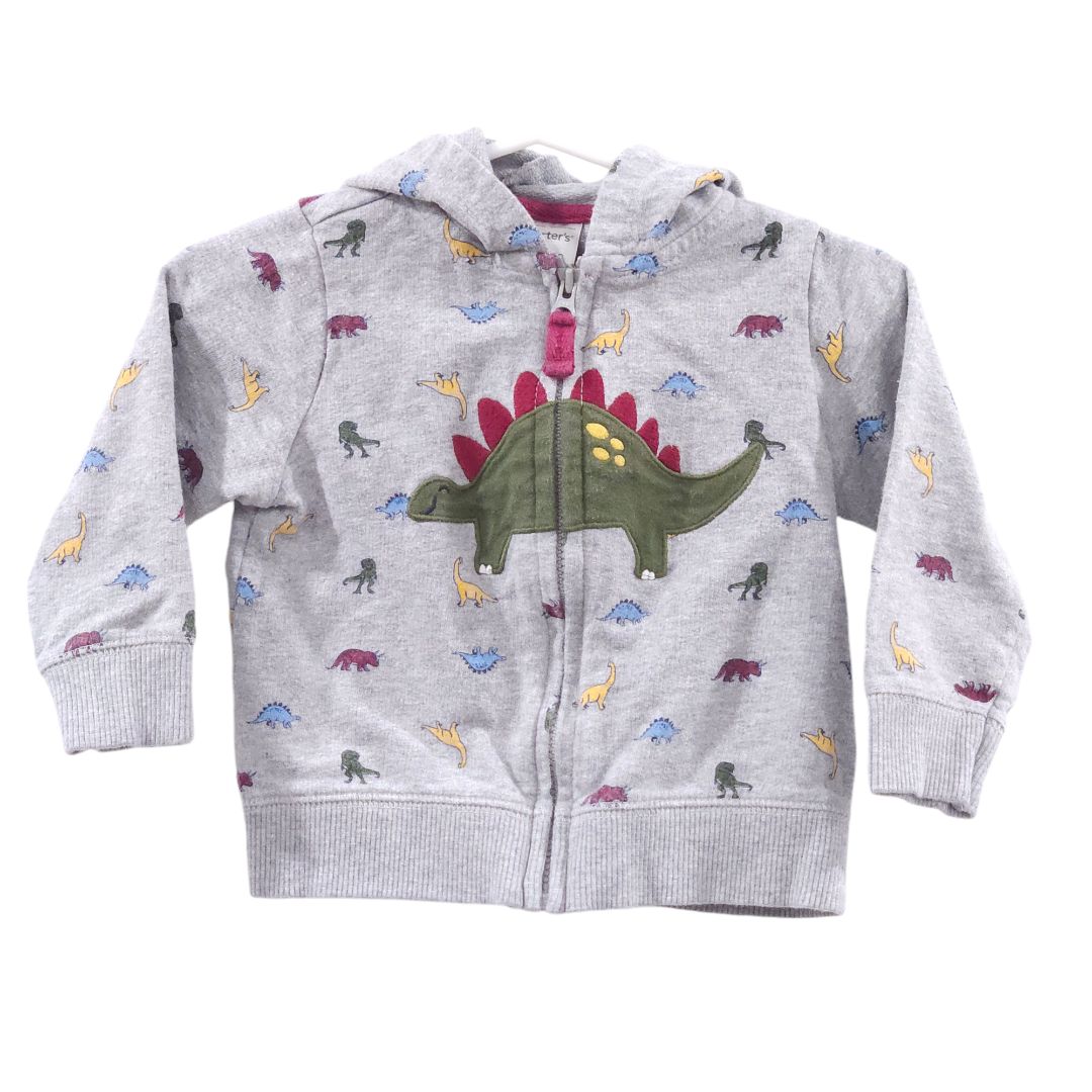 Carter's - Chaqueta con capucha de dinosaurio gris, 12 m