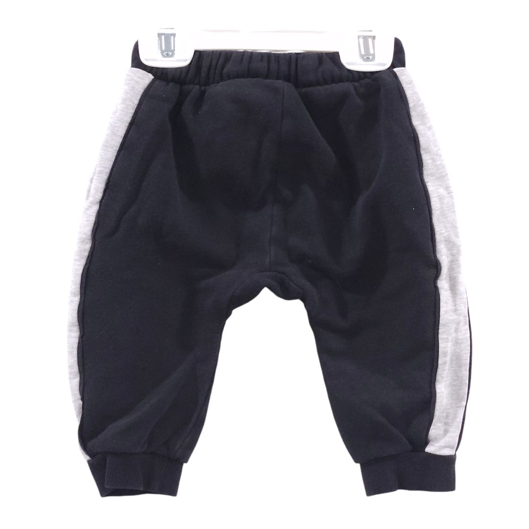 H&M - Black Drawstring Jogger, 6-9 m