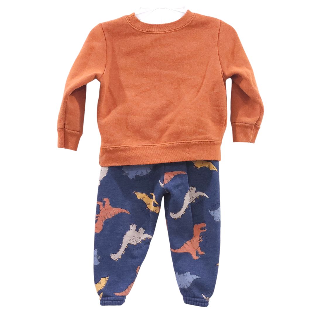 Garanimals - Orange "T is for T-Rex" Sweatshirt and Pants Set, 12 m